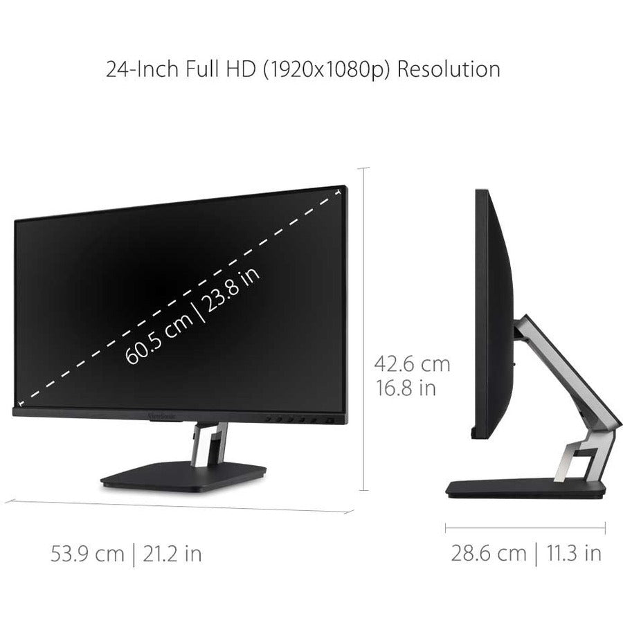 Best Touch Screen Computer Monitor 24 Inch - 10 Point Multitouch IPS Display | TecISoft TD2455