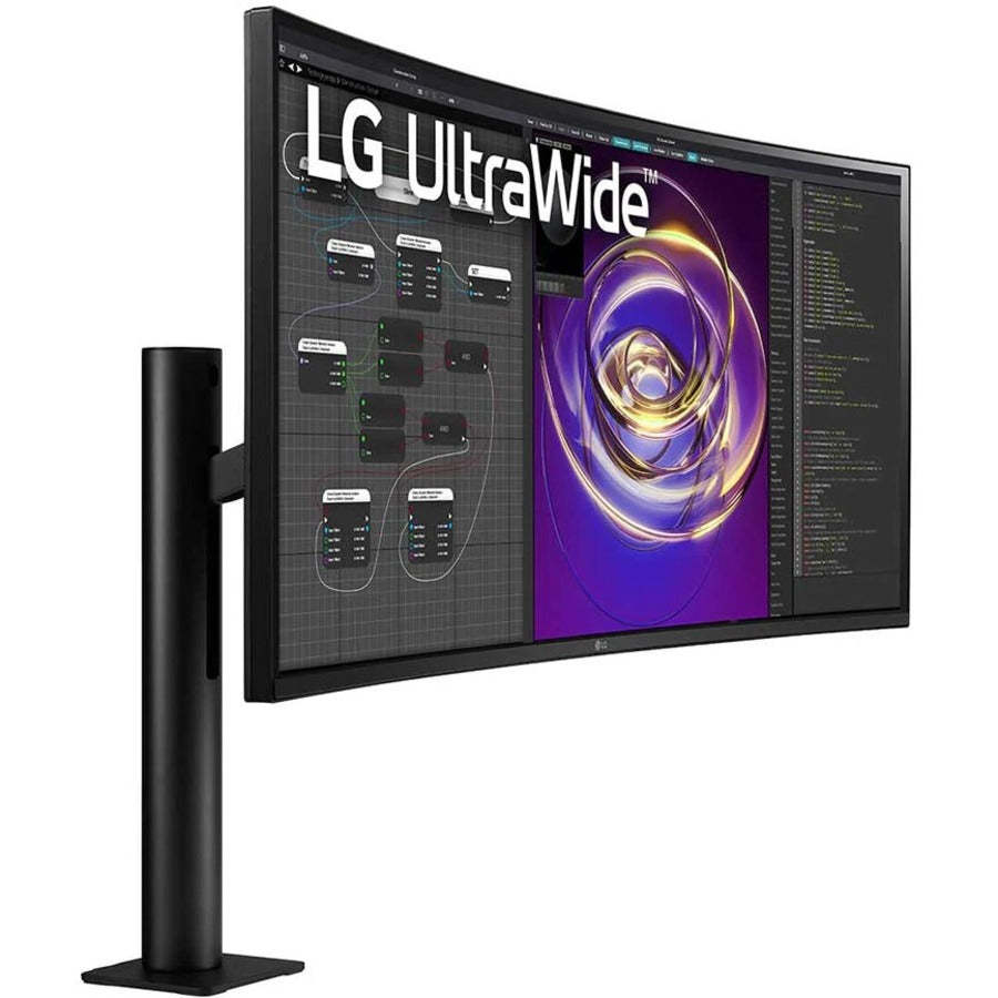 Best UltraWide Monitor 34 inch - LG Curved QHD IPS Ergo Monitor HDR10 USB-C AMD FreeSync | TecISoft 34BP88CN-B