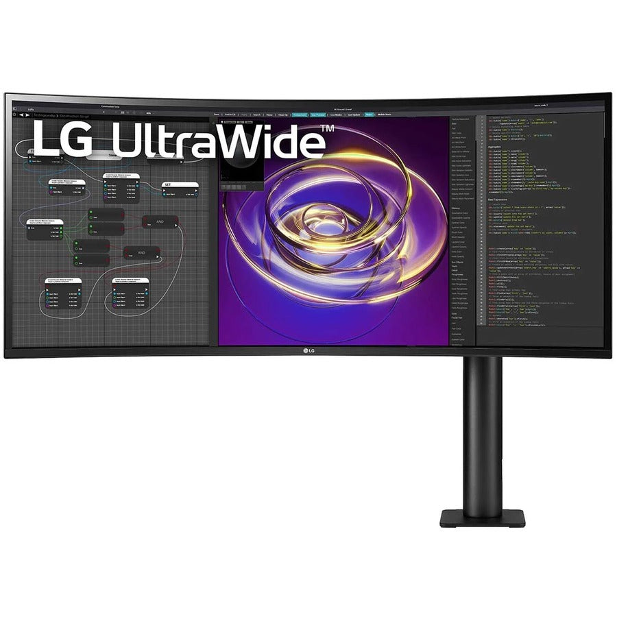 Best UltraWide Monitor 34 inch - LG Curved QHD IPS Ergo Monitor HDR10 USB-C AMD FreeSync | TecISoft 34BP88CN-B