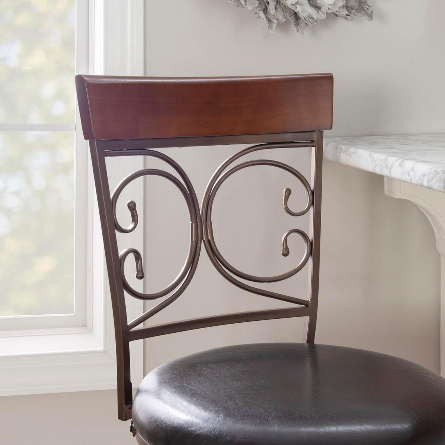 Big And Tall Bar Stool Dark Bronze Bar Height Swivel