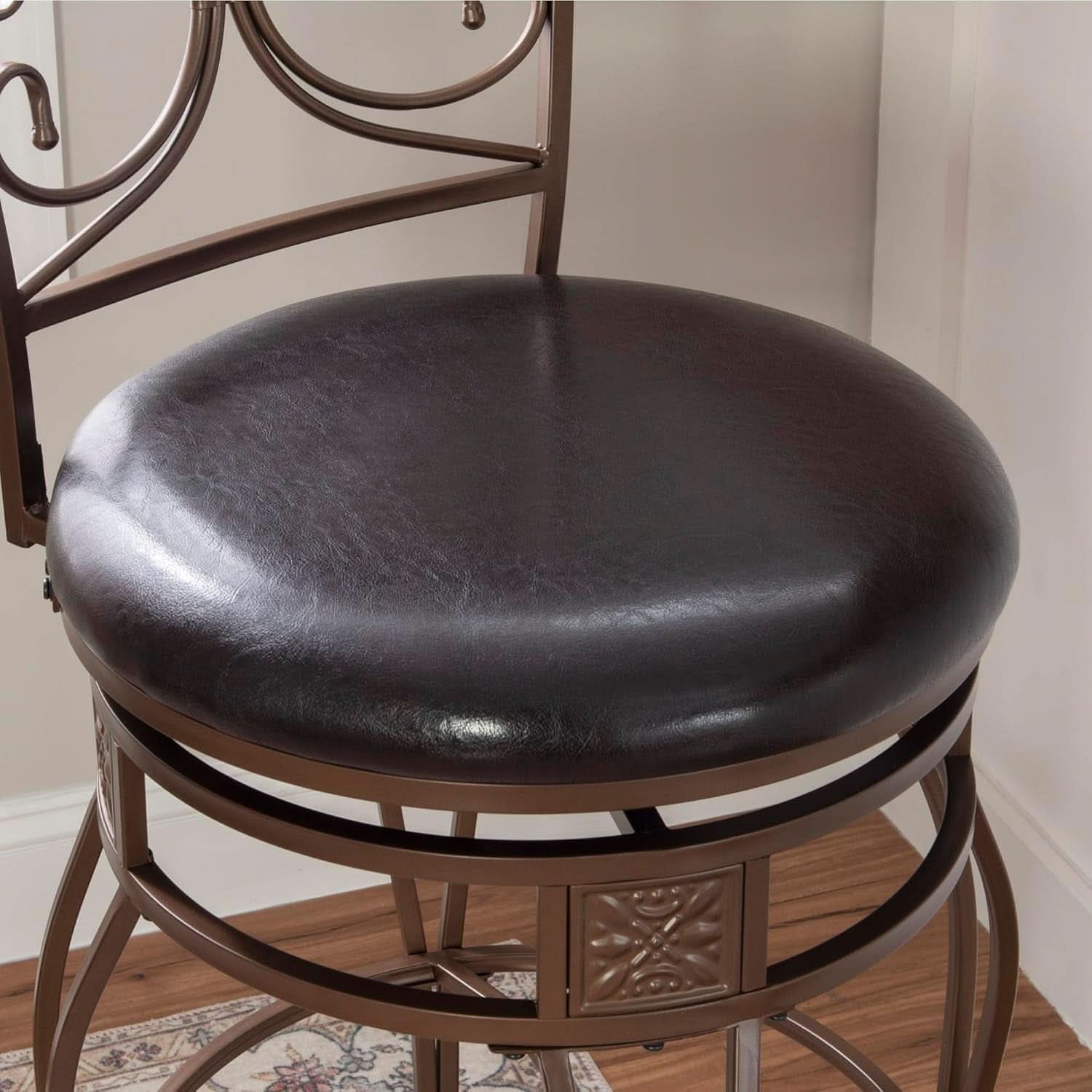 Big And Tall Bar Stool Dark Bronze Bar Height Swivel