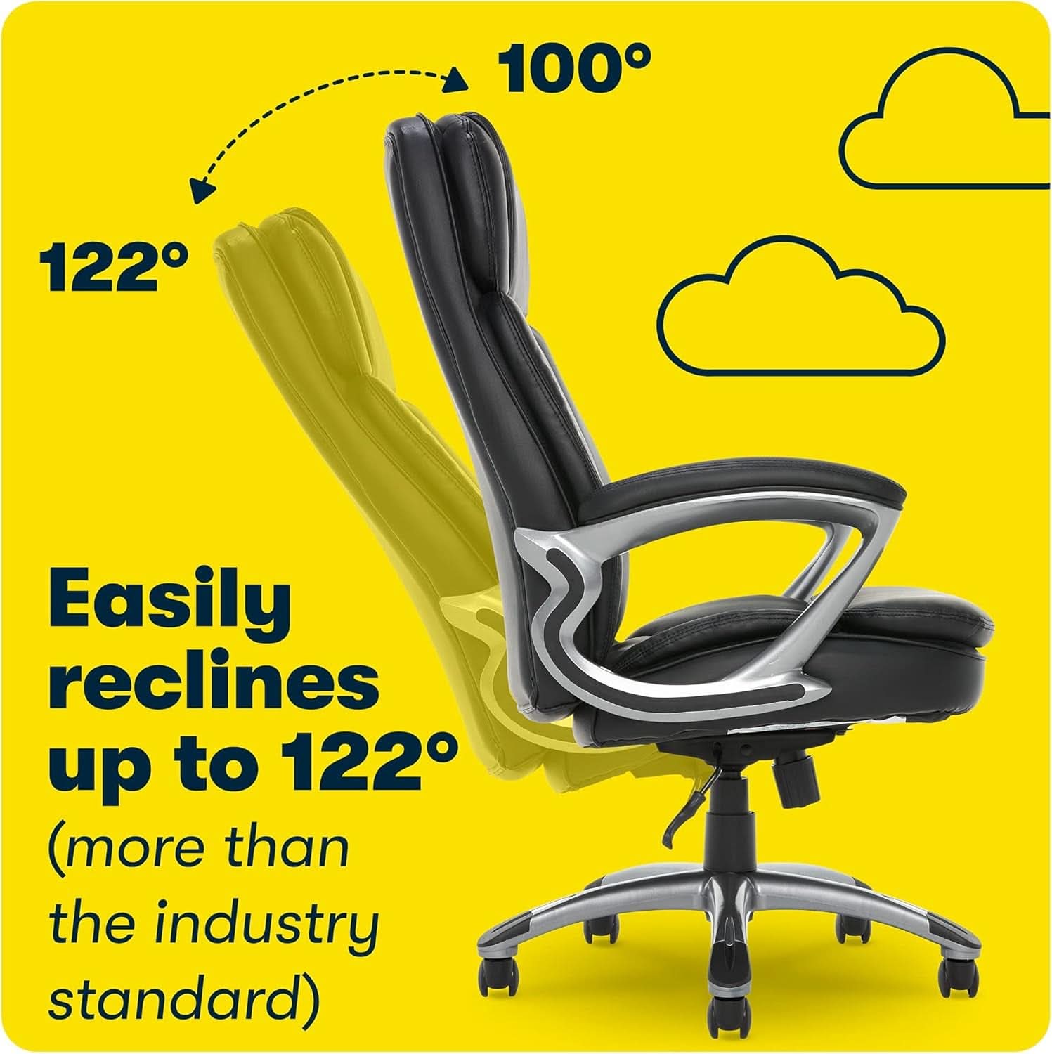 Big And Tall Black Ergonomic Executive Office Chair