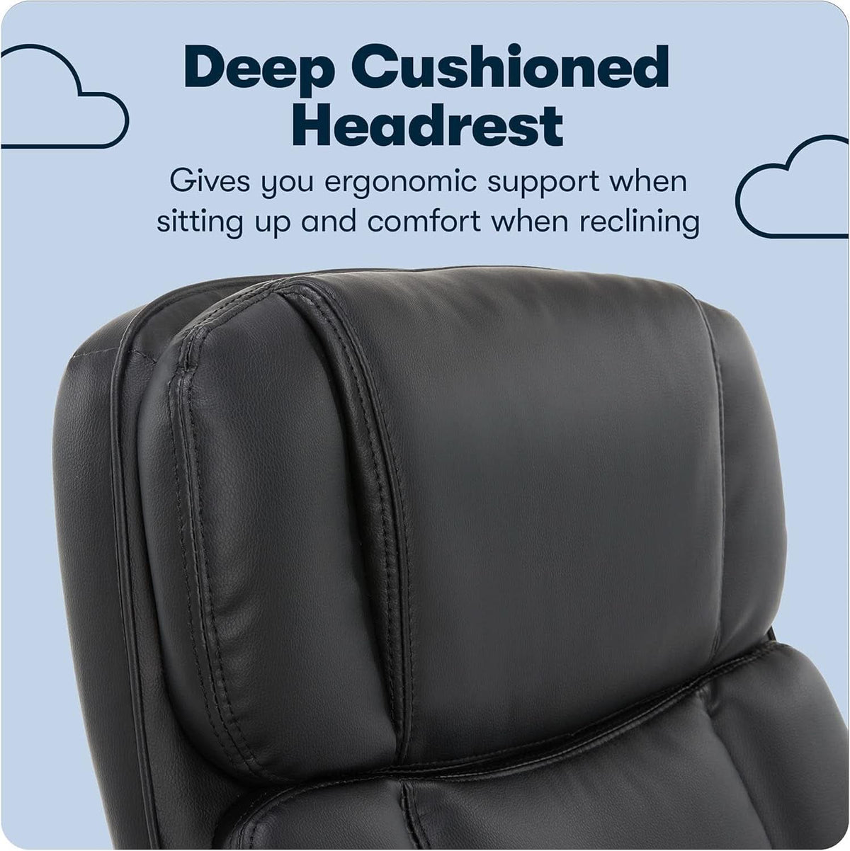 Big And Tall Black Ergonomic Executive Office Chair