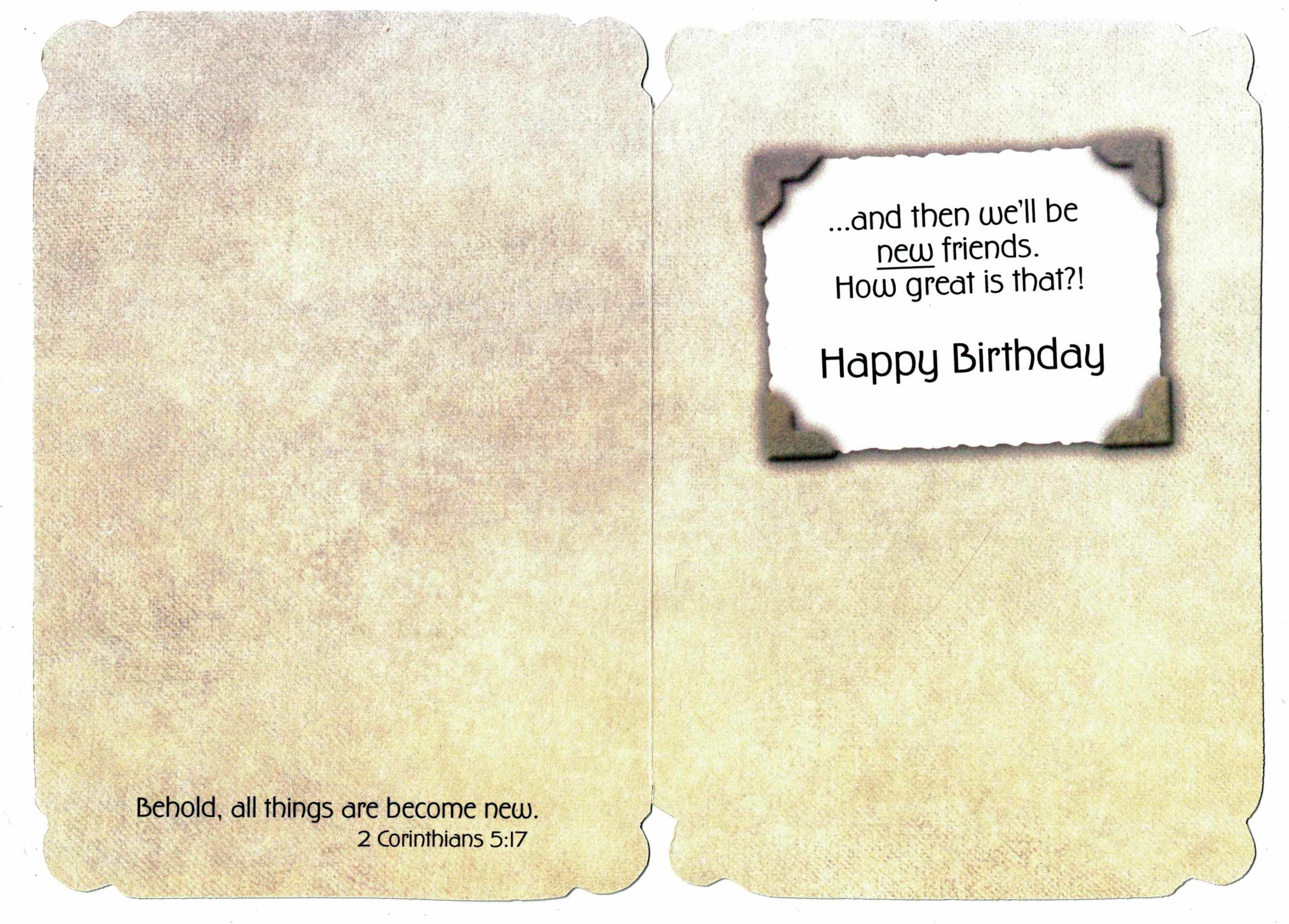 Birthday Card - Friends Until We Are Old and Senile