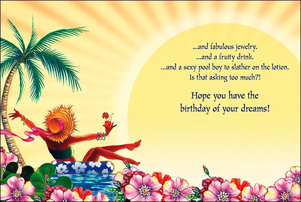 Birthday Card -Girls Just Wanna Have Sun