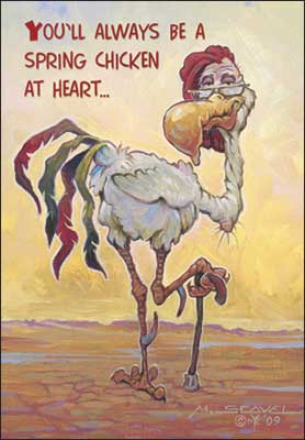 Birthday Card - Spring Chicken