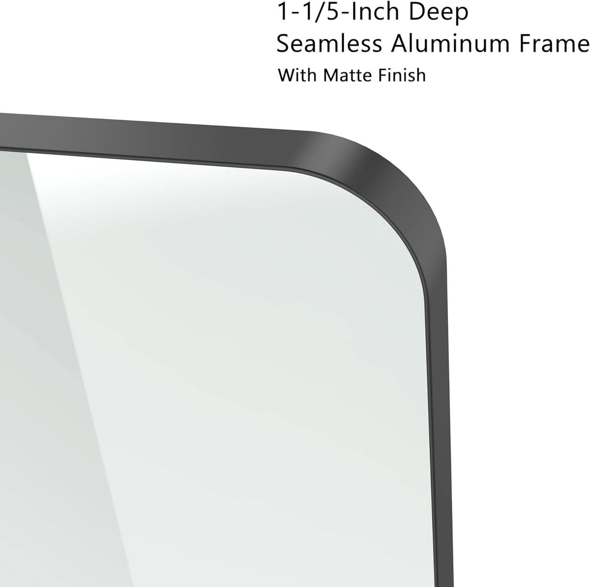 Black 18x26 Inch Bathroom Mirror Over Vanity Wall Mount