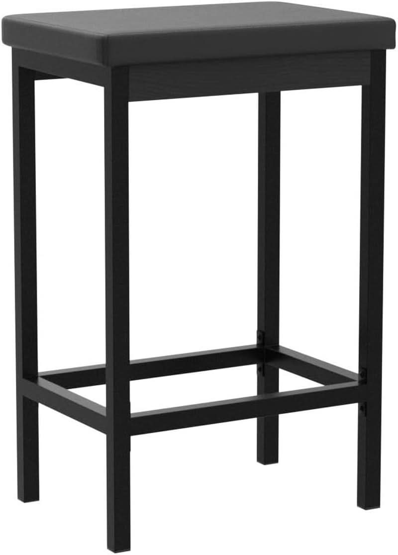 Black 24.8-Inch Bar Stools Set Of 2-Inch Thick Upholstery