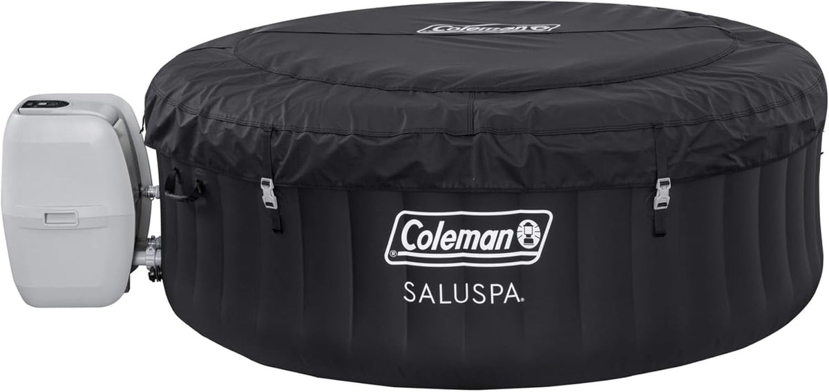 Black 4 Person Round Coleman SaluSpa Hot Tub With 120 Jets