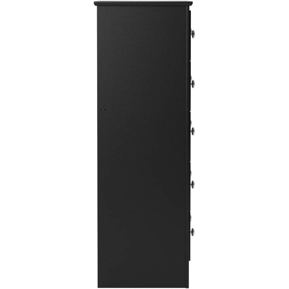 Black 5 Drawer Bedroom Dresser Chest With Ample Storage