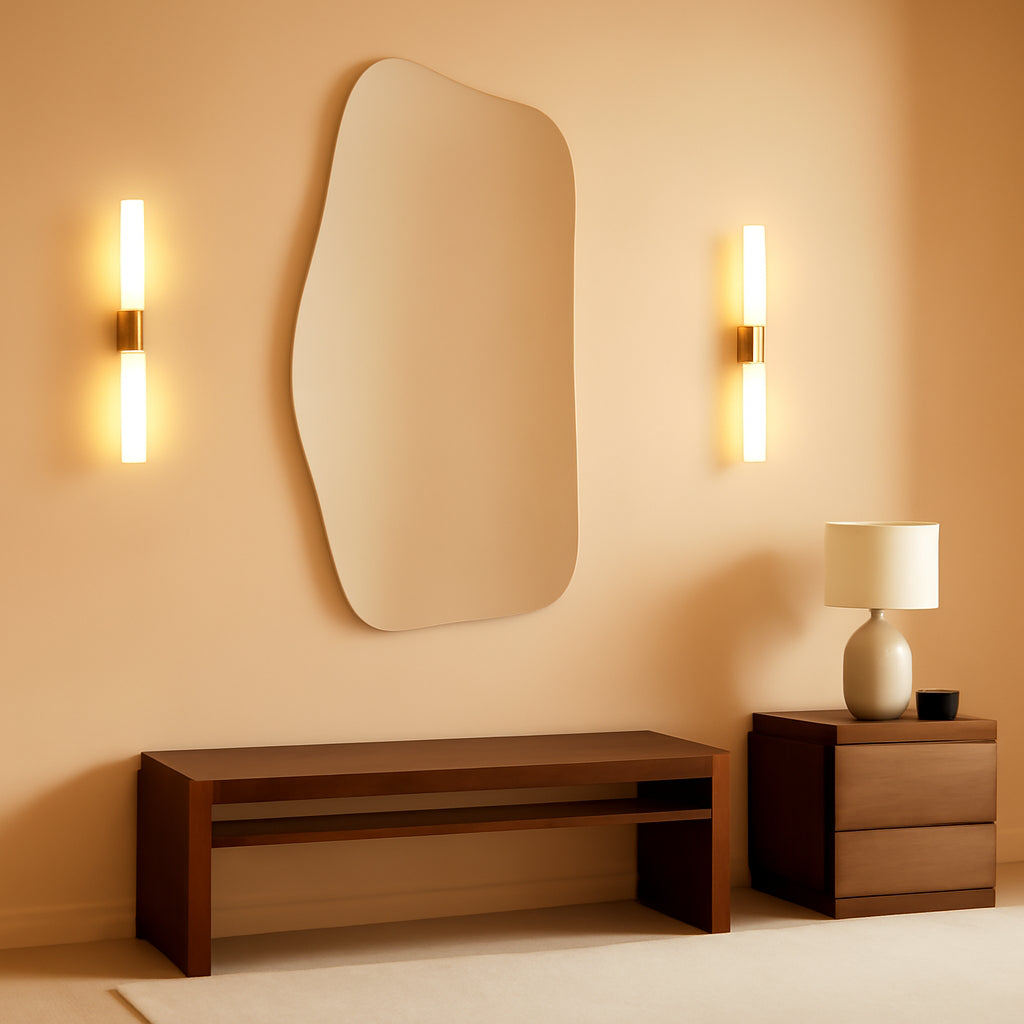 Black 55x24 Inches Mirror For Wall Living Room Decor