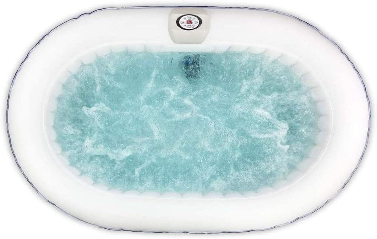 Black And White Inflatable Hot Tub 145 Gallon Jetted