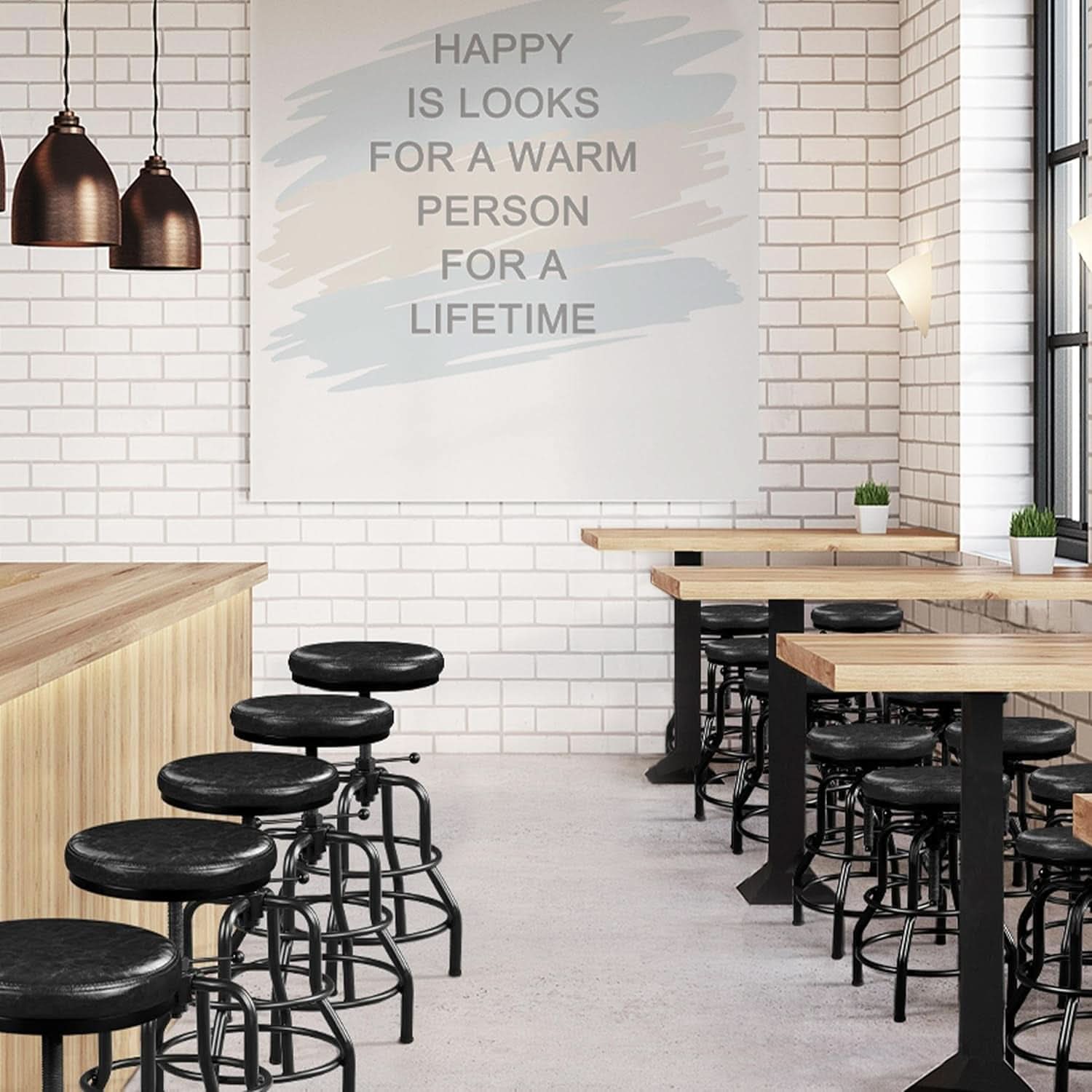Black Bar Stool 21 To 28 Inch Industrial Kitchen Stool