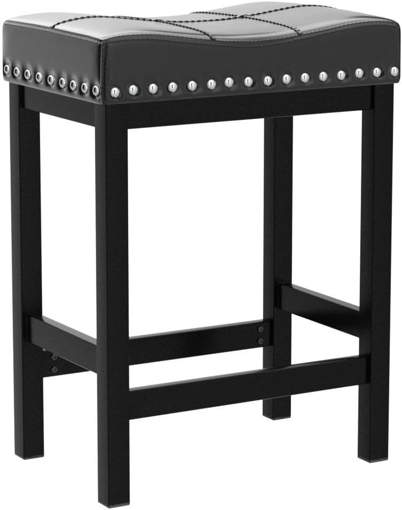 Black Bar Stools Set of Two for Kitchen Use