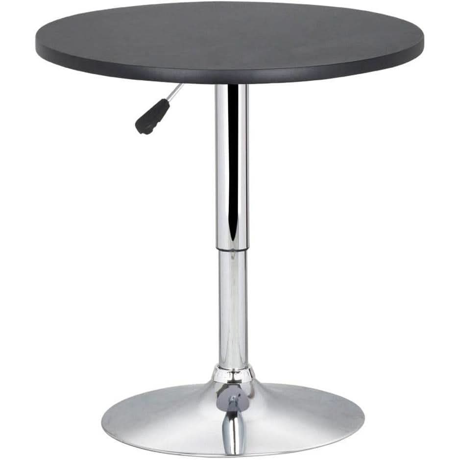 Black Bar Table With 360 Degree Swivel MDF Top Round