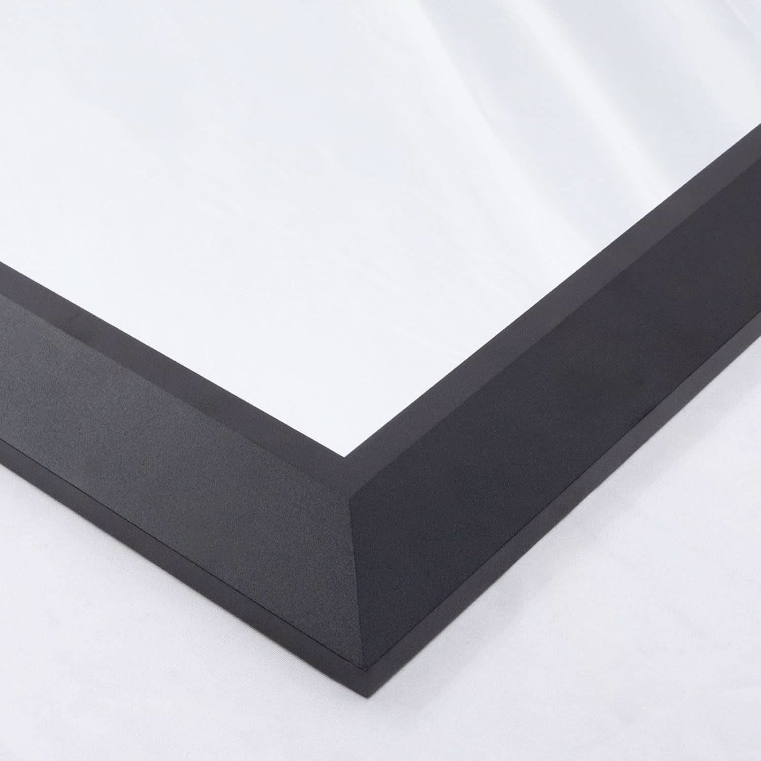 Black Bathroom Mirror 48x32 Wall Mounted Large Vanity