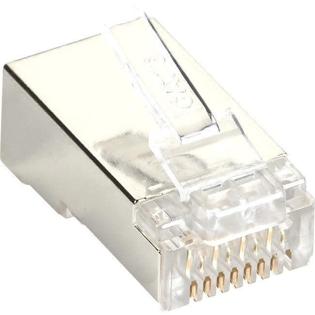 Black Box CAT6 Modular Plug for Round Solid/Stranded Cable - Shielded - 50-Pack C6-MP-S-50PAK