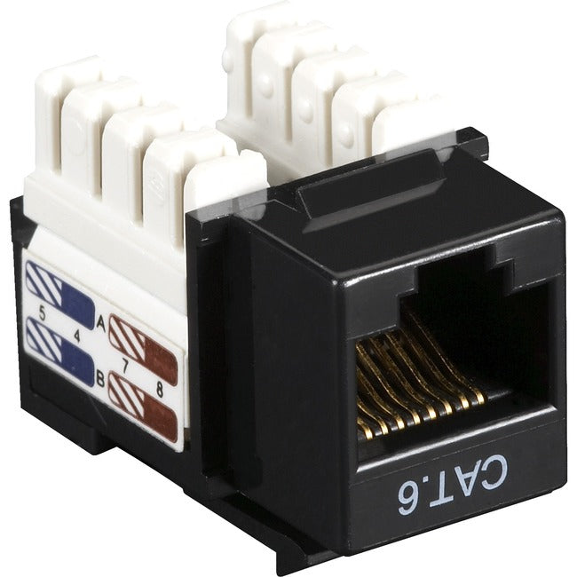 Black Box CAT6 Value Line Keystone Jack, Black 10-Pack CAT6J-BK-10PAK