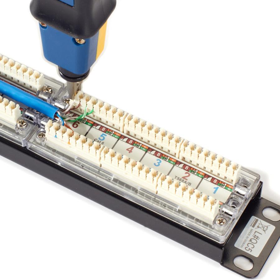 Black Box Gigatrue Cat6 Patch Panel - 1U, Unshielded, 24-Port