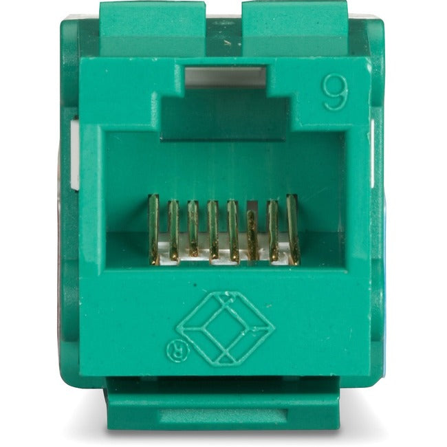 Black Box Green Unshielded CAT6 Keystone Jack, 110 Punchdown, TAA FMT634-R3