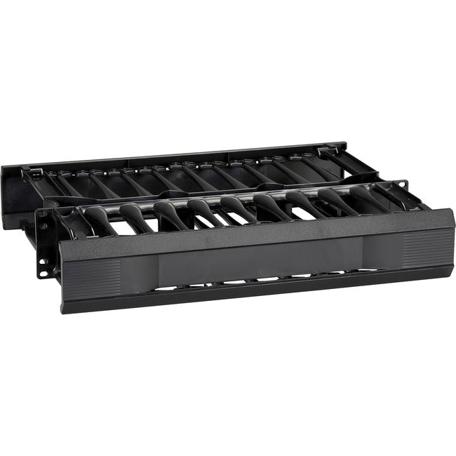 Black Box Horizontal IT Rackmount Cable Manager - 2U, 19 ECMH2UD