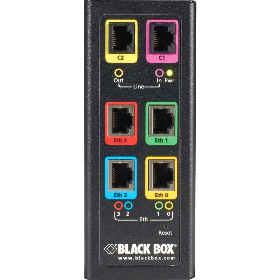 Black Box Industrial Ethernet Extender Multi-Drop Unit - G-SHDSL 2-Wire, 15-Mbps LB532A-M-R2