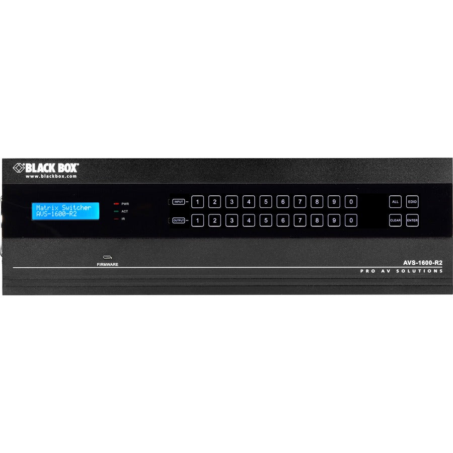 Black Box Modular Matrix Switcher 16 port, 4K Seamless, I/O Auto detect AVS-1600-R2