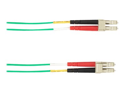 Black Box - Patch cable - LC multi-mode (M) to LC multi-mode (M) - 10 m - fiber optic - duplex - OM4 - plenum - green