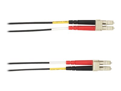Black Box - Patch cable - LC multi-mode (M) to LC multi-mode (M) - 3 m - fiber optic - 50 / 125 micron - black