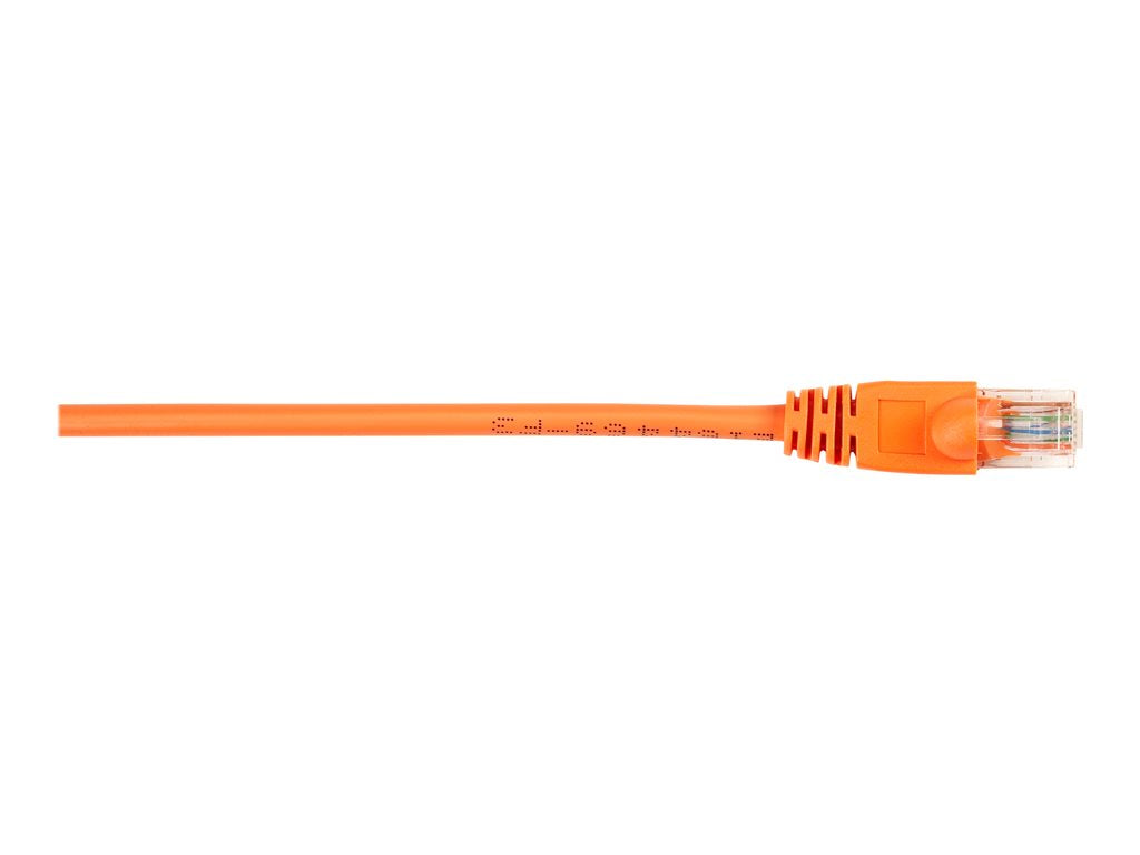 Black Box - Patch cable - RJ-45 (M) to RJ-45 (M) - 25 ft - UTP - CAT 5e - molded, snagless, stranded - orange (pack of