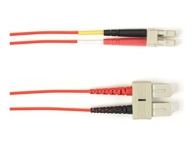 Black Box - Patch cable - TAA Compliant - SC multi-mode (M) to LC multi-mode (M) - 3.05 m - fiber optic - duplex - 50 / 125 micron FOLZH10-SCLC-RD-10