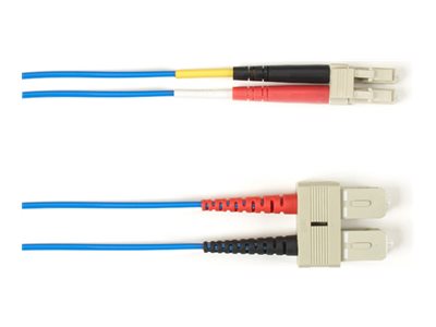 Black Box - Patch cable - TAA Compliant - SC single-mode (M) to LC single-mode - 2.13 m - fiber optic - 9 / 125 micron - OS2 FOLZHSM-SCLC-BL-7