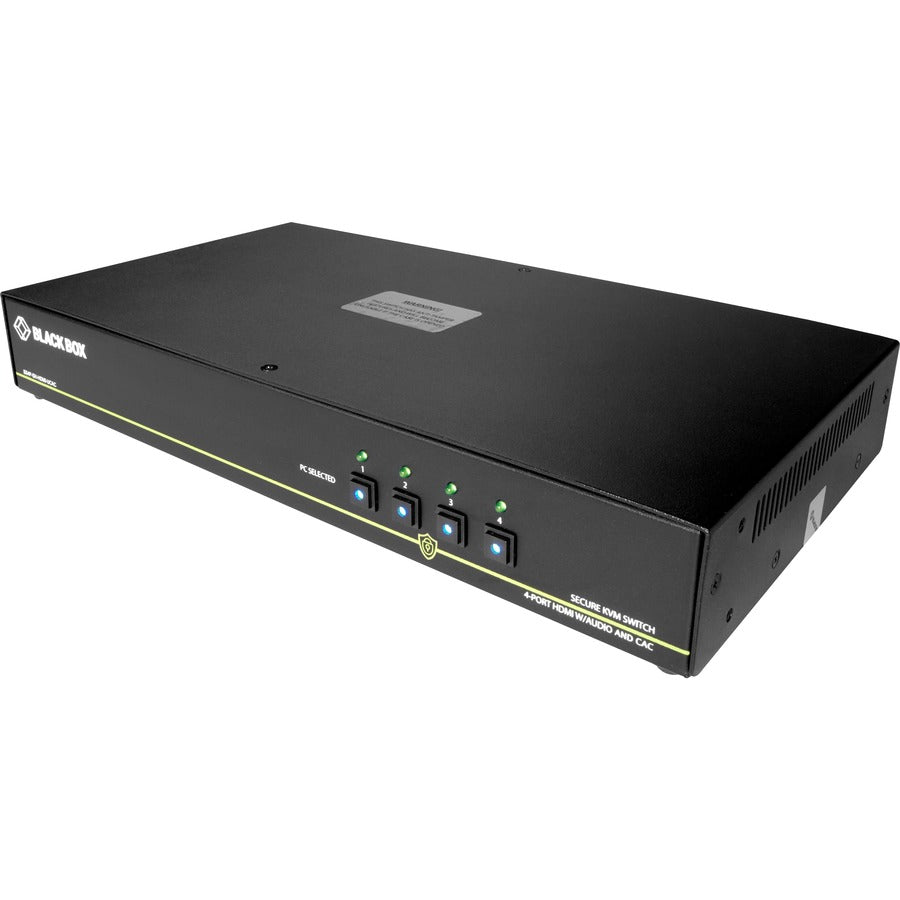 Black Box Secure NIAP 3.0 KVM Switch - Single-Head, HDMI, CAC, 4K, 4-Port SS4P-SH-HDMI-UCAC