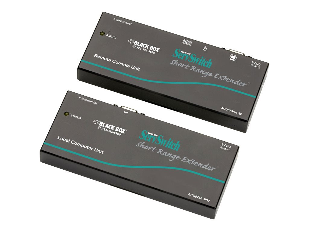 Black Box ServSwitch KVM Short-Range Extender Kit - KVM extender - up to 75 ft ACU075A-PS2