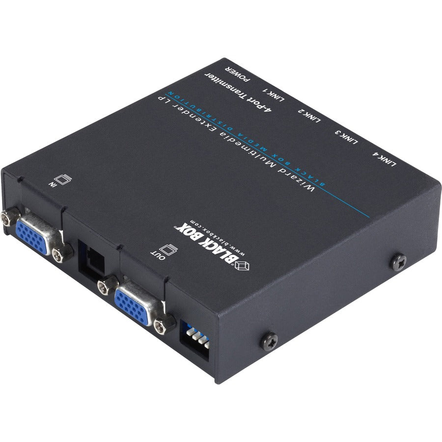 Black Box Wizard Multimedia Extender LP 4-Port Transmitter AVU4004A