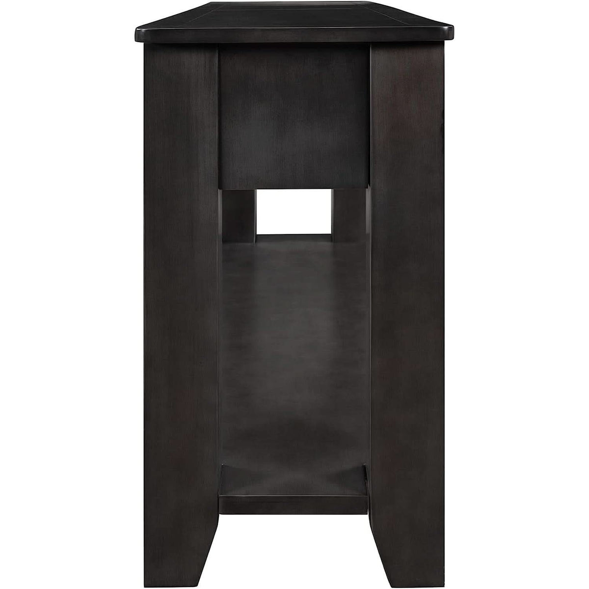 Black Console Table 55In Wide With 3 Drawers And Shelf