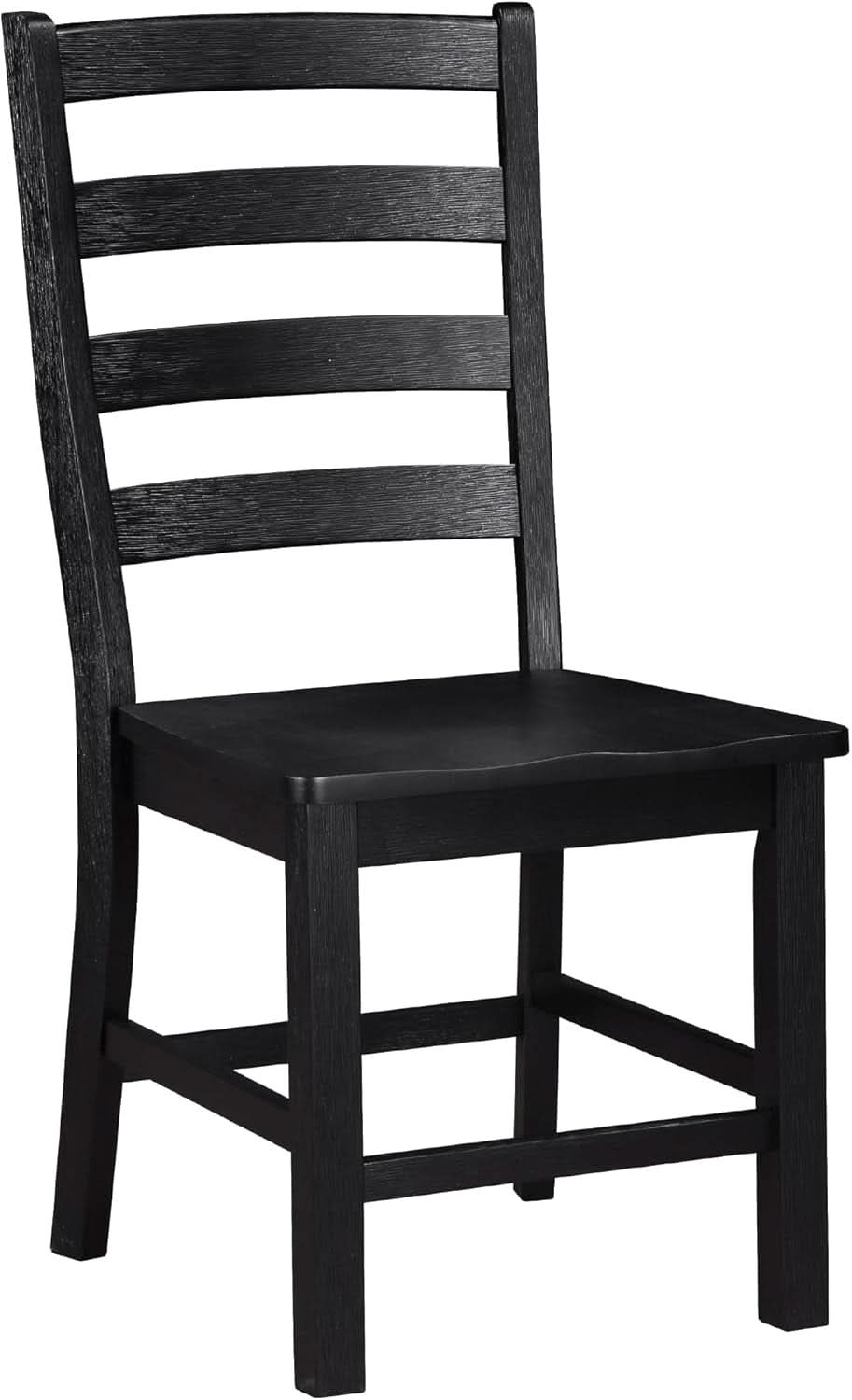 Black Dining Chairs Set Of 2 With Solid Wood Legs And Footrest