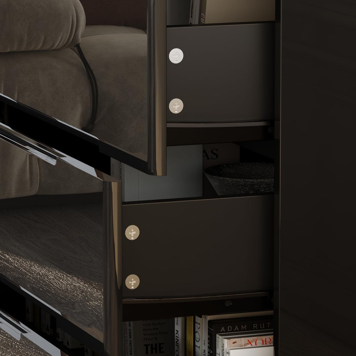 Black Dresser With Led Light 63 Inch 8 Drawer Storage Chest