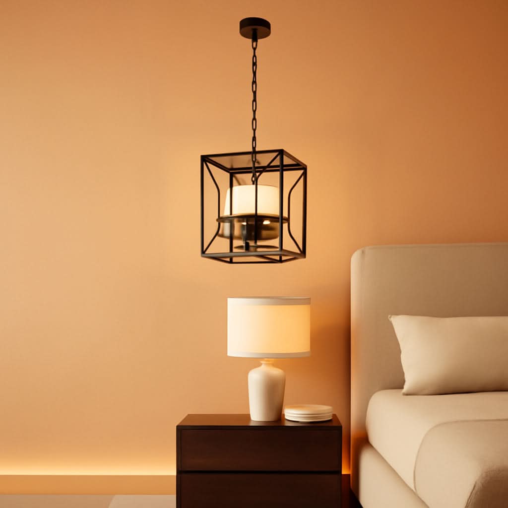 Black Farmhouse 4 Light Chandelier Pendant Light Adjustable
