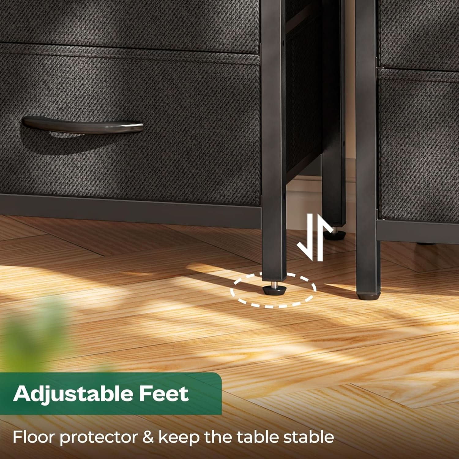 Black Five Drawer Dresser With Integrated Charging Station