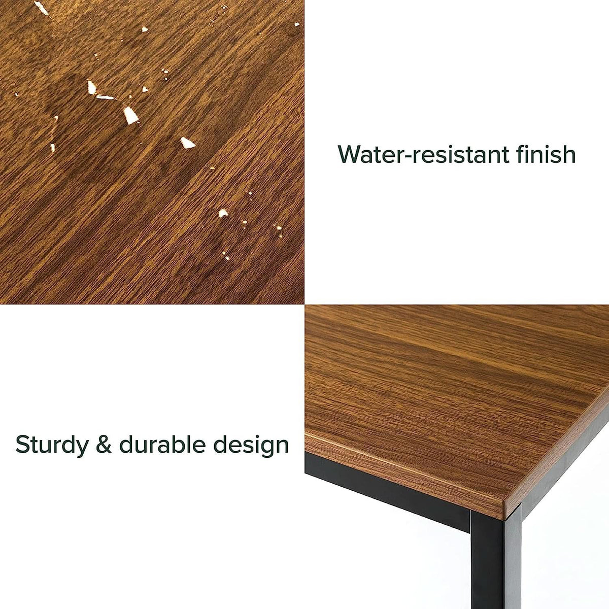 Black Frame Office Desk With Easy Assembly And Sturdy Build