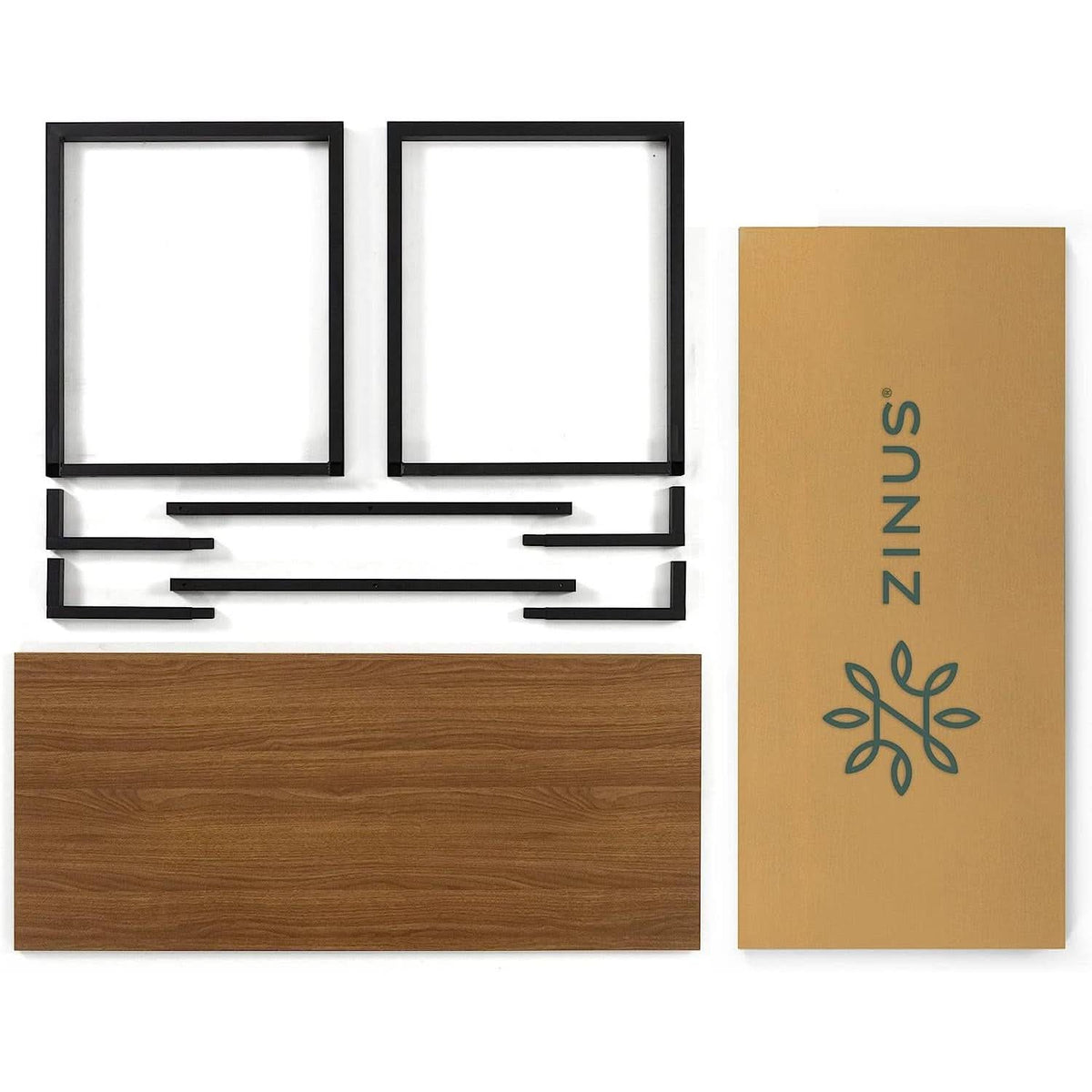 Black Frame Office Desk With Easy Assembly And Sturdy Build