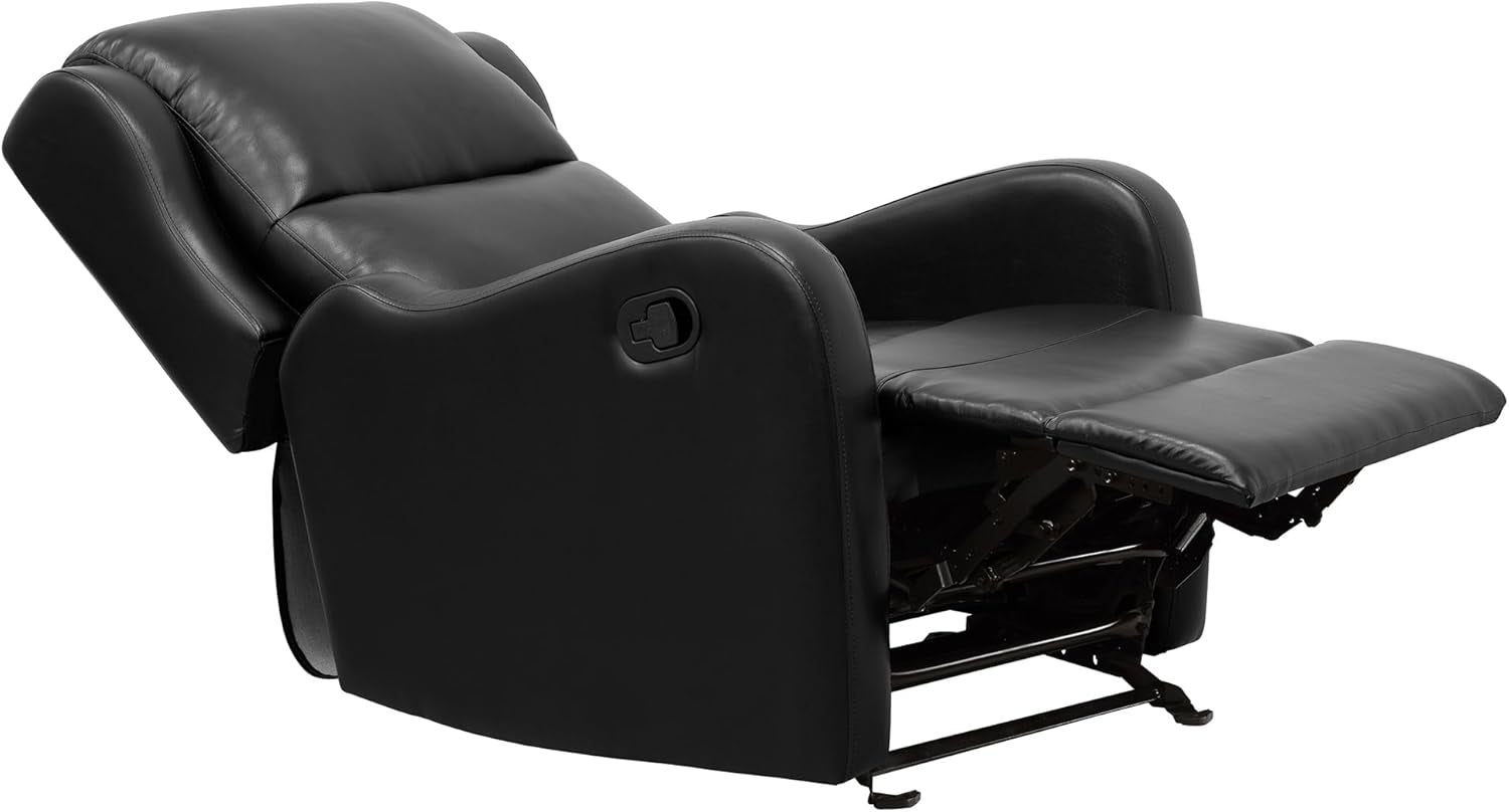 Black Glider Recliner Chair For Living Room Home Theater