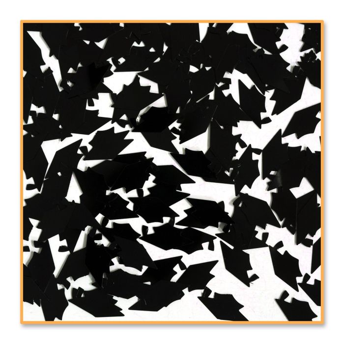 Black Grad Caps Confetti