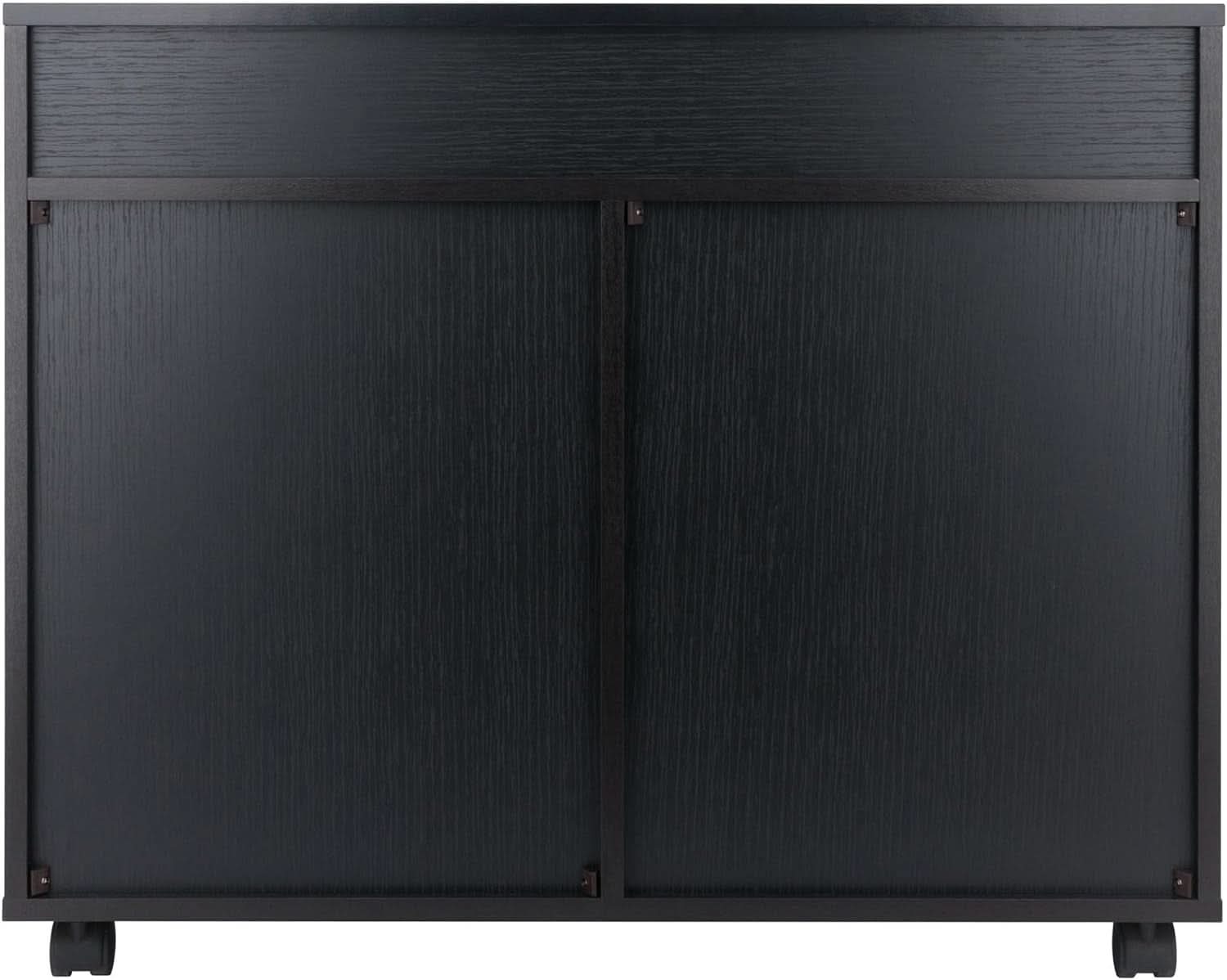 Black Halifax Two Door Storage Cabinet With Four Drawers