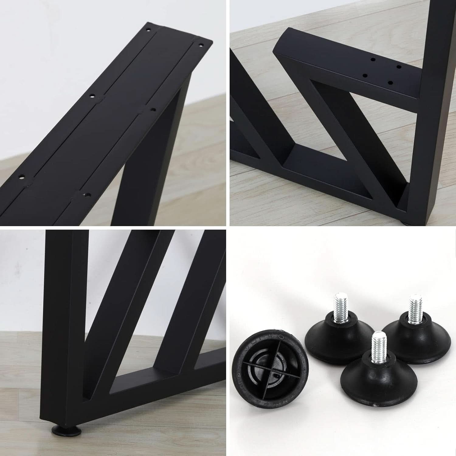 Black Iron Table Legs 28 Inches Industrial Strength