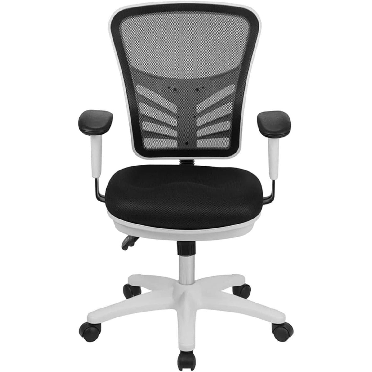 Black Mesh Executive Office Chair With Adjustable Arms