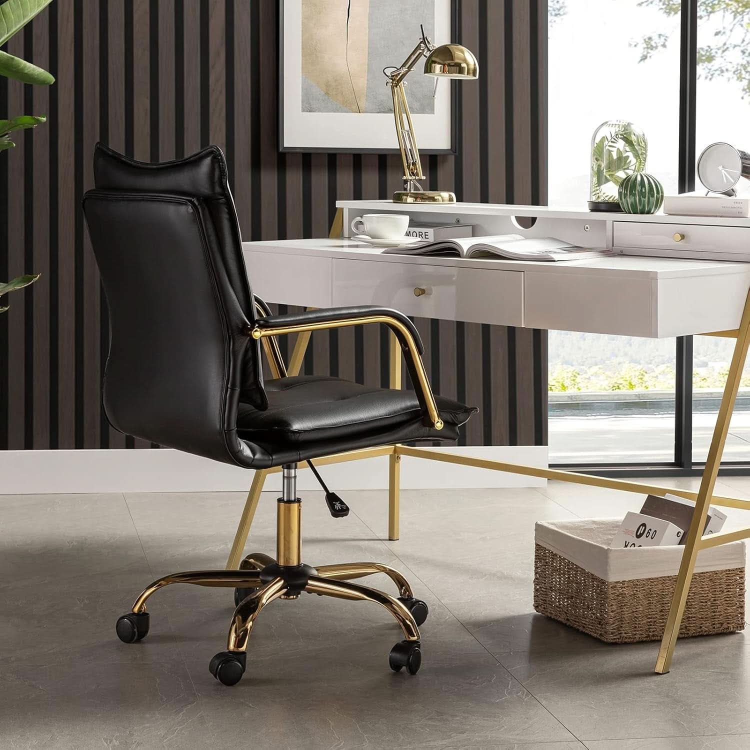 Black Office Desk Chair With Adjustable Height Elegant