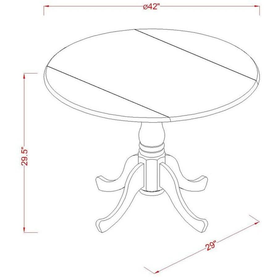 Black Round Dining Table Set 3 Piece Wood Dining Chairs