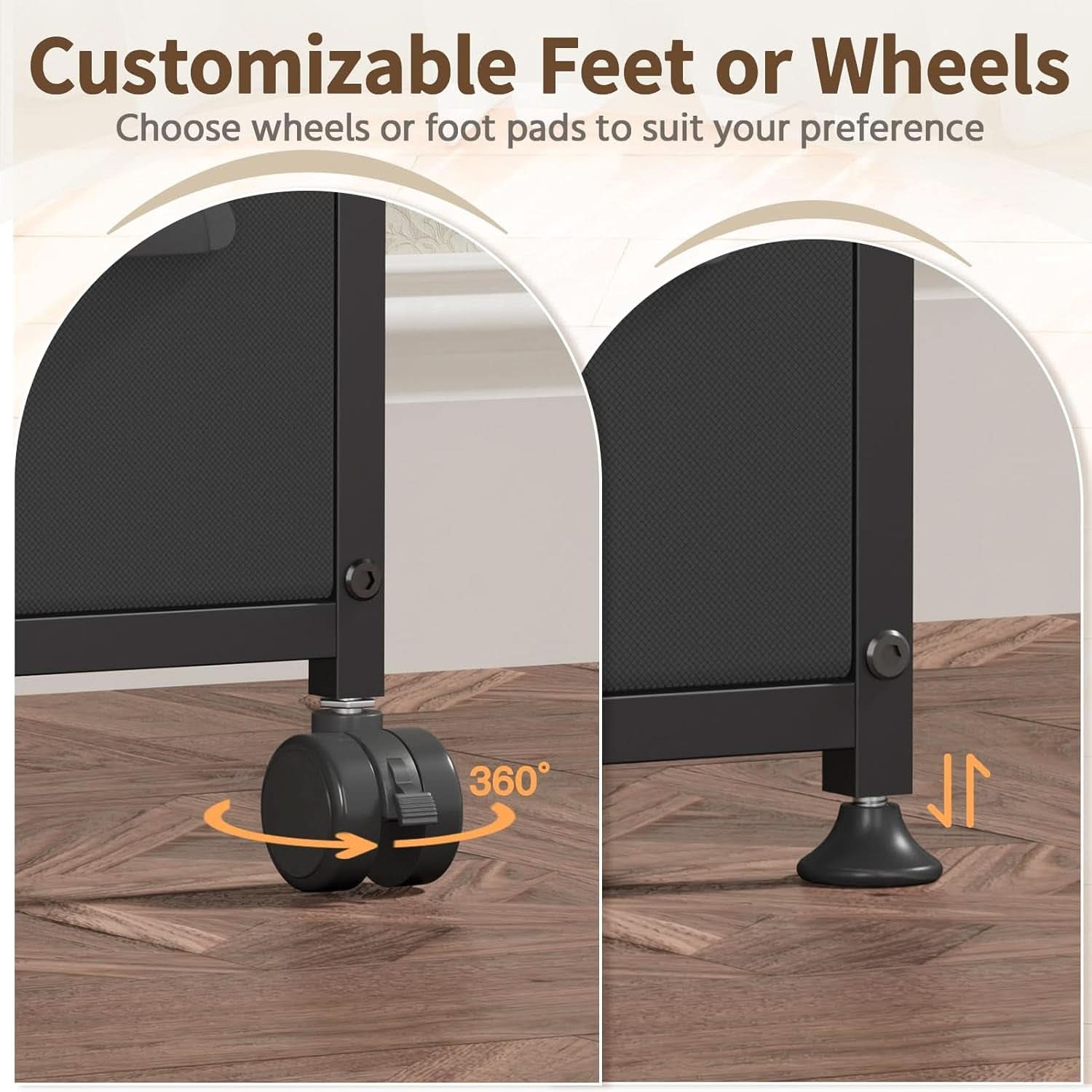 Black SlimStorage Narrow Five Drawer Dresser On Wheels